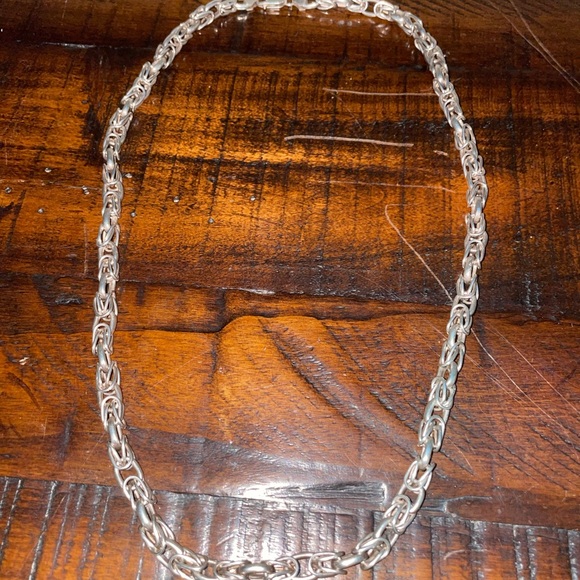 Solid Silver Italian Necklace - Picture 3 of 7